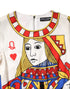 Dolce & Gabbana White Queen Of Heart Short Sleeve Midi Dress